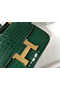 Hermes Constance 24cm Bag In Green Embossed Crocodile Replica