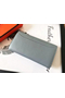 Hermes Constance Long Wallet In Blue Lin Epsom Leather Replica