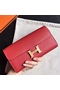 Hermes Constance Long Wallet In Red Epsom Leather Replica