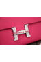 Hermes Constance Long Wallets Original Leather HA909 Rose Wallets Replica