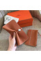 Hermes Dogon Duo Wallet In Gold Clemence Leather Replica