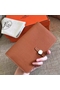 Hermes Dogon Duo Wallet In Gold Clemence Leather Replica