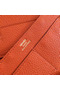 Hermes Dogon Duo Wallet In Orange Clemence Leather Replica