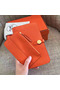 Hermes Dogon Duo Wallet In Orange Clemence Leather Replica