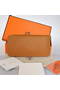 Hermes Evelyn Long Wallet Zip Purse A808 Camel Replica
