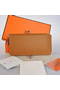 Hermes Evelyn Long Wallet Zip Purse A808 Camel Replica