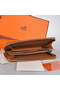 Hermes Evelyn Long Wallet Zip Purse A808 Camel Replica