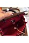Hermes Herbag 31CM Original Canvas Leather & Calfskin 45987 Black&Red Replica