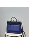 Hermes Herbag 31CM Original Canvas Leather & Calfskin 48887 blue&black Replica