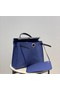 Hermes Herbag 31CM Original Canvas Leather & Calfskin 48887 blue&black Replica