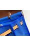 Hermes Herbag 31CM Original Canvas Leather & Calfskin 48887 blue&brown Replica