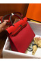 Hermes Herbag Zip 31cm Bag In Red Toile And Leather Replica