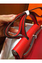 Hermes Herbag Zip 31cm Bag In Red Toile And Leather Replica