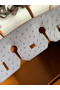 Hermes HSS Birkin 35 Bicolor Bag in Gris Agate and Gold Ostrich Leather Replica
