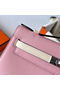 Hermes HSS Kelly Pochette Bicolor Bag in Pink and Craie Swift Calfskin Replica