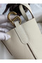 Hermes In The Loop 18 Handmade Bag in Craie Clemence Leather Replica