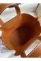 Hermes In The Loop 18 Handmade Bag in Gold Clemence Leather Replica