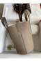 Hermes In The Loop 18 Handmade Bag in Gris Asphalt Clemence Leather Replica