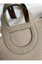 Hermes In The Loop 18 Handmade Bag in Gris Asphalt Clemence Leather Replica