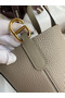 Hermes In The Loop 18 Handmade Bag in Gris Asphalt Clemence Leather Replica