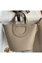 Hermes In The Loop 18 Handmade Bag in Gris Asphalt Clemence Leather Replica