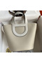 Hermes In The Loop 18 Handmade Bag in Pearl Grey Clemence Leather Replica