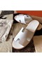 Hermes Izmir Sandals In White Epsom Leather Replica