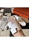 Hermes Izmir Sandals In White Epsom Leather Replica