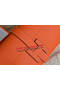 Hermes Jige Clutch Bag Calfskin Leather Orange Replica