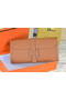 Hermes Jige Clutch Bag Calfskin Leather Wheat Replica