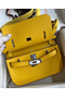 Hermes Jypsiere Mini Handmade Bag In Jaune Ambre Swift Calfskin Replica