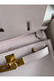 Hermes Jypsiere Mini Handmade Bag In Mauve Pale Evercolor Calfskin Replica