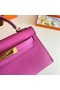 Hermes Kelly 19cm Shoulder Bags Epsom Leather KL19 Gold hardware Lavender Replica