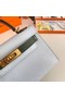 Hermes Kelly 19cm Shoulder Bags Epsom Leather KL19 Gold hardware light blue&green Replica