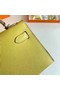 Hermes Kelly 19cm Shoulder Bags Epsom Leather KL19 Silver hardware lemon Replica