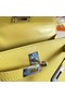 Hermes Kelly 19cm Shoulder Bags Epsom Leather KL19 Silver hardware lemon Replica