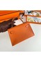 Hermes Kelly 19cm Shoulder Bags Epsom Leather KL19 Silver hardware orange Replica