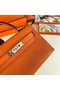 Hermes Kelly 19cm Shoulder Bags Epsom Leather KL19 Silver hardware orange Replica
