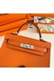 Hermes Kelly 19cm Shoulder Bags Epsom Leather KL19 Silver hardware orange Replica