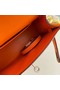 Hermes Kelly 19cm Shoulder Bags Epsom Leather KL19 Silver hardware orange Replica