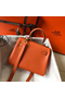 Hermes Kelly 20cm Bag In Orange Clemence Leather GHW Replica
