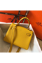 Hermes Kelly 20cm Bag In Yellow Clemence Leather GHW Replica