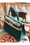Hermes Kelly 25cm Handmade Bag In Vert Vertigo Ostrich Skin Replica