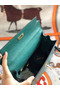 Hermes Kelly 25cm Handmade Bag In Vert Vertigo Ostrich Skin Replica