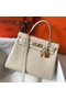 Hermes Kelly 28cm Bag In Beton Clemence Leather GHW Replica