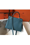 Hermes Kelly 28cm Bag In Blue Jean Clemence Leather GHW Replica