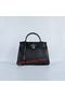 Hermes Kelly 28cm Shoulder Bags Black Grainy Leather Silver Replica