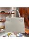 Hermes Kelly 28cm Shoulder Bags Epsom Leather KL28 creamy-white Gold hardware Replica