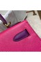 Hermes Kelly 28cm Shoulder Bags Epsom Leather KL28 Plum red&purple Replica