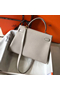 Hermes Kelly 32cm Bag In Pearl Grey Clemence Leather GHW Replica